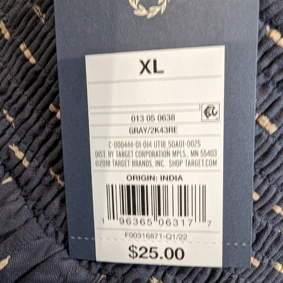 Universal Thread Cotton Skirt, Womens XL Gray blue Tiered high rise skirt - Picture 9 of 15